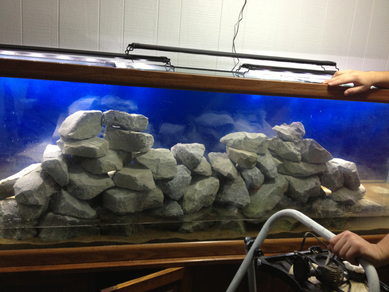 Filling up the 150g long mbuba tank